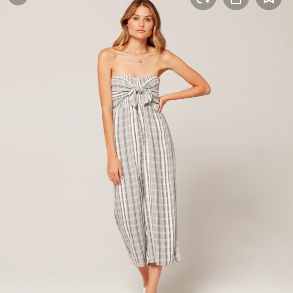 L Space Riri Jumpsuit SZ S Stripe